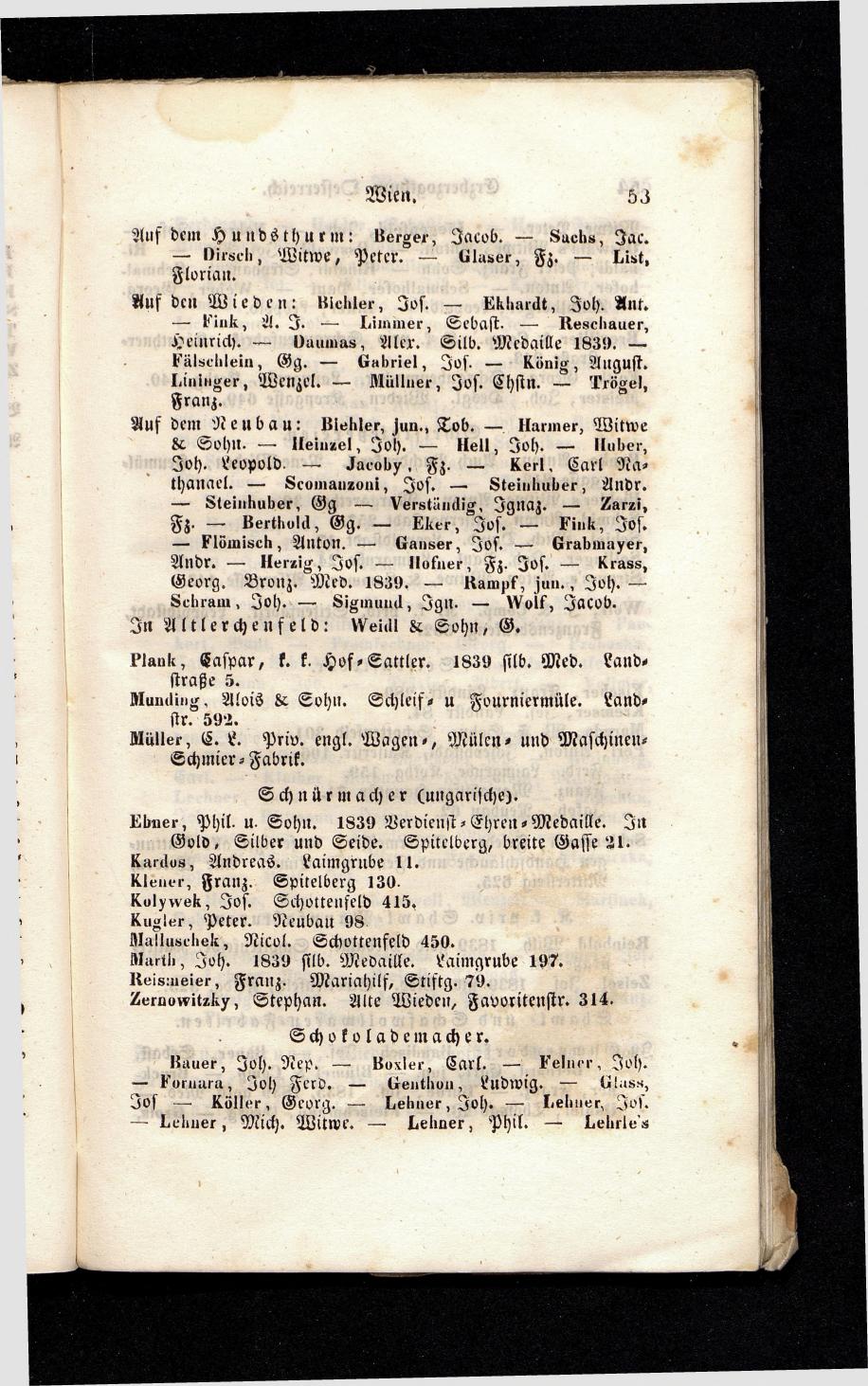 Grosses Adressbuch der Kaufleute. No. 13. Oesterreich ober u. unter der Enns 1844 - Seite 57