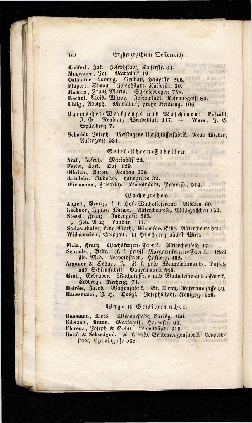 Grosses Adressbuch der Kaufleute. No. 13. Oesterreich ober u. unter der Enns 1844 - Seite 64