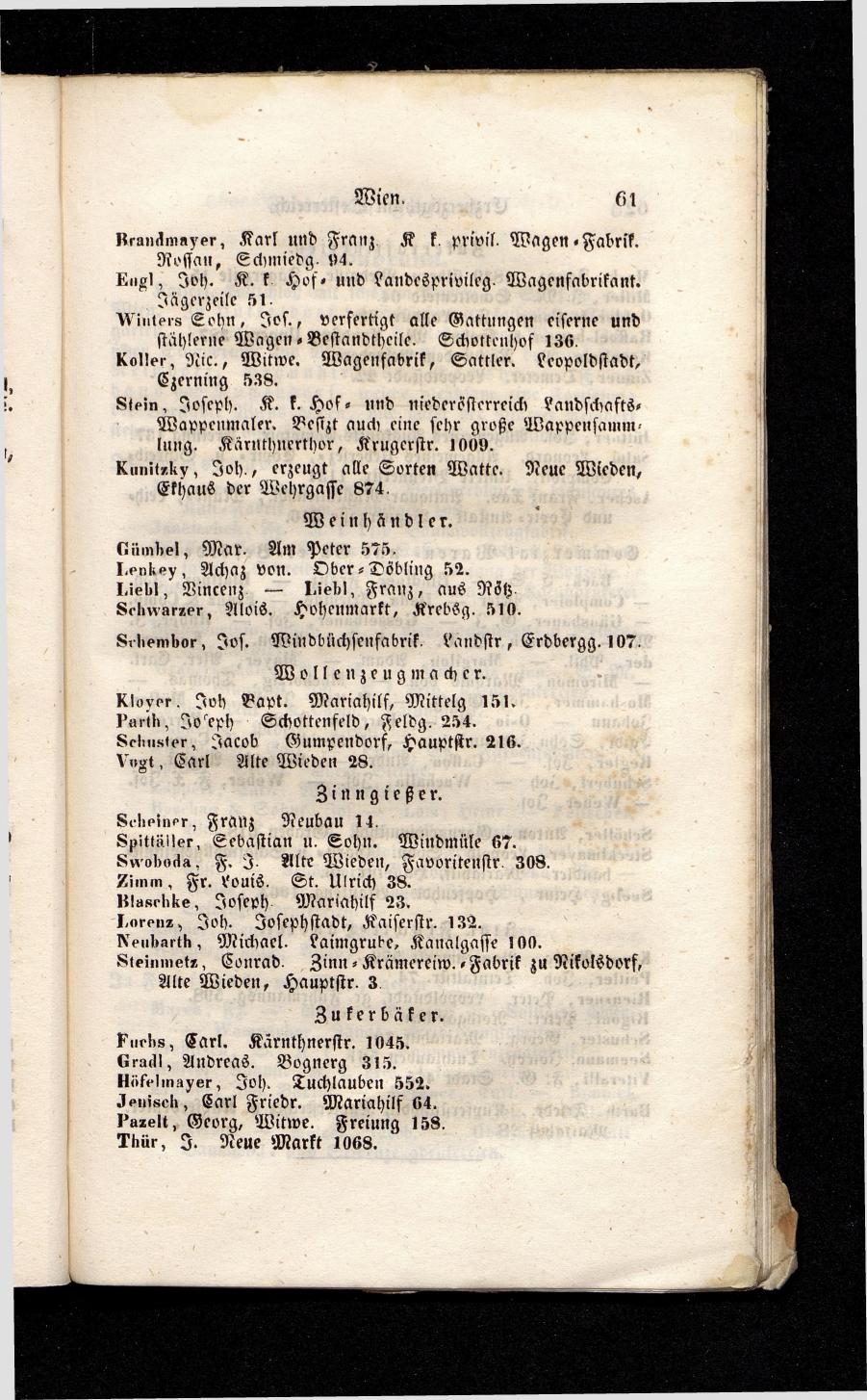 Grosses Adressbuch der Kaufleute. No. 13. Oesterreich ober u. unter der Enns 1844 - Seite 65