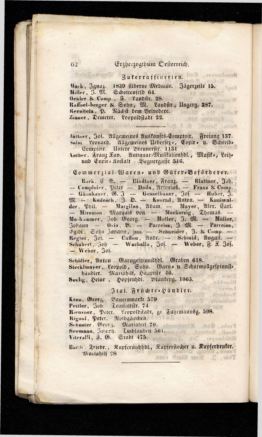 Grosses Adressbuch der Kaufleute. No. 13. Oesterreich ober u. unter der Enns 1844 - Seite 66