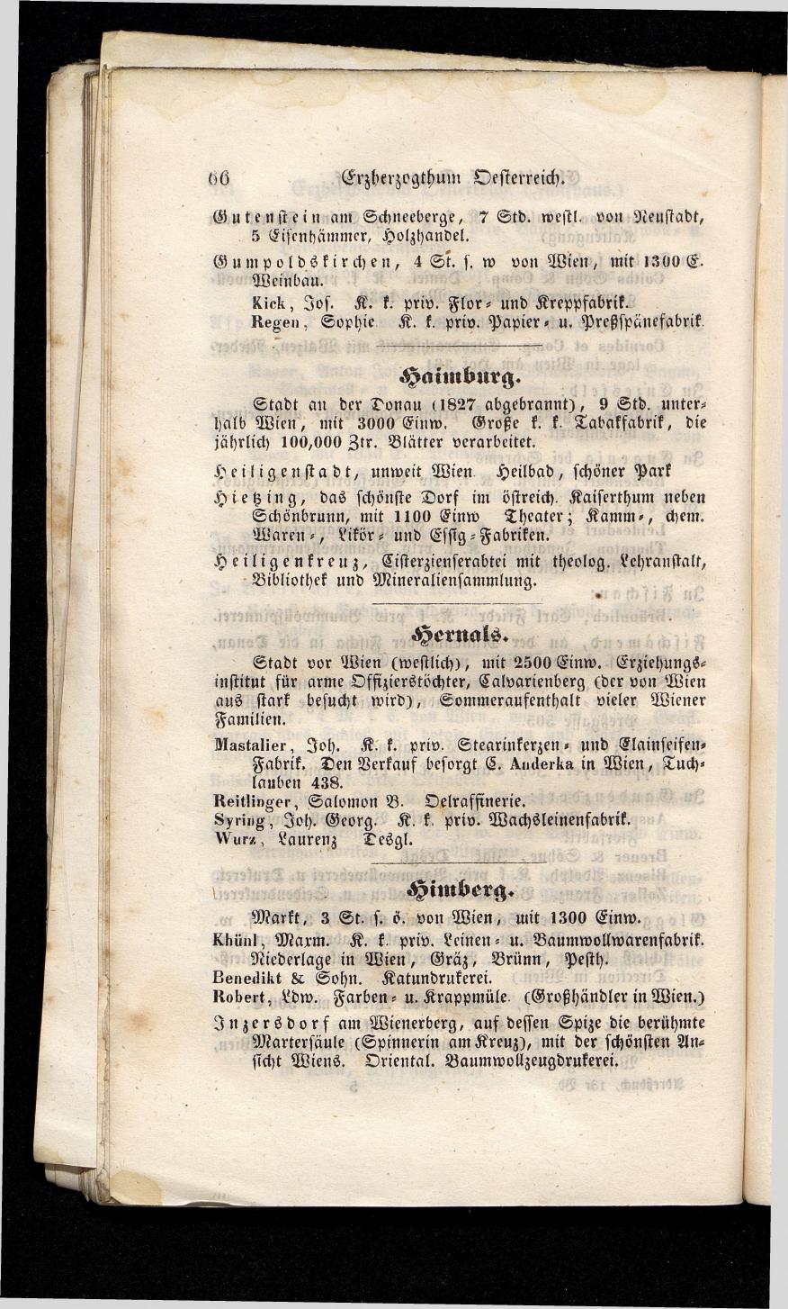 Grosses Adressbuch der Kaufleute. No. 13. Oesterreich ober u. unter der Enns 1844 - Seite 70