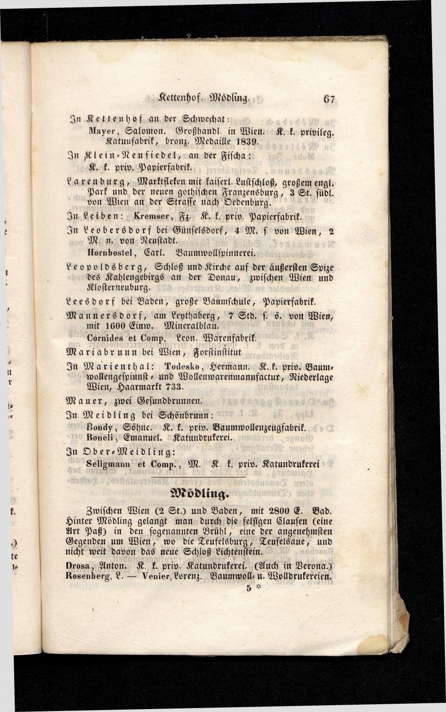 Grosses Adressbuch der Kaufleute. No. 13. Oesterreich ober u. unter der Enns 1844 - Seite 71