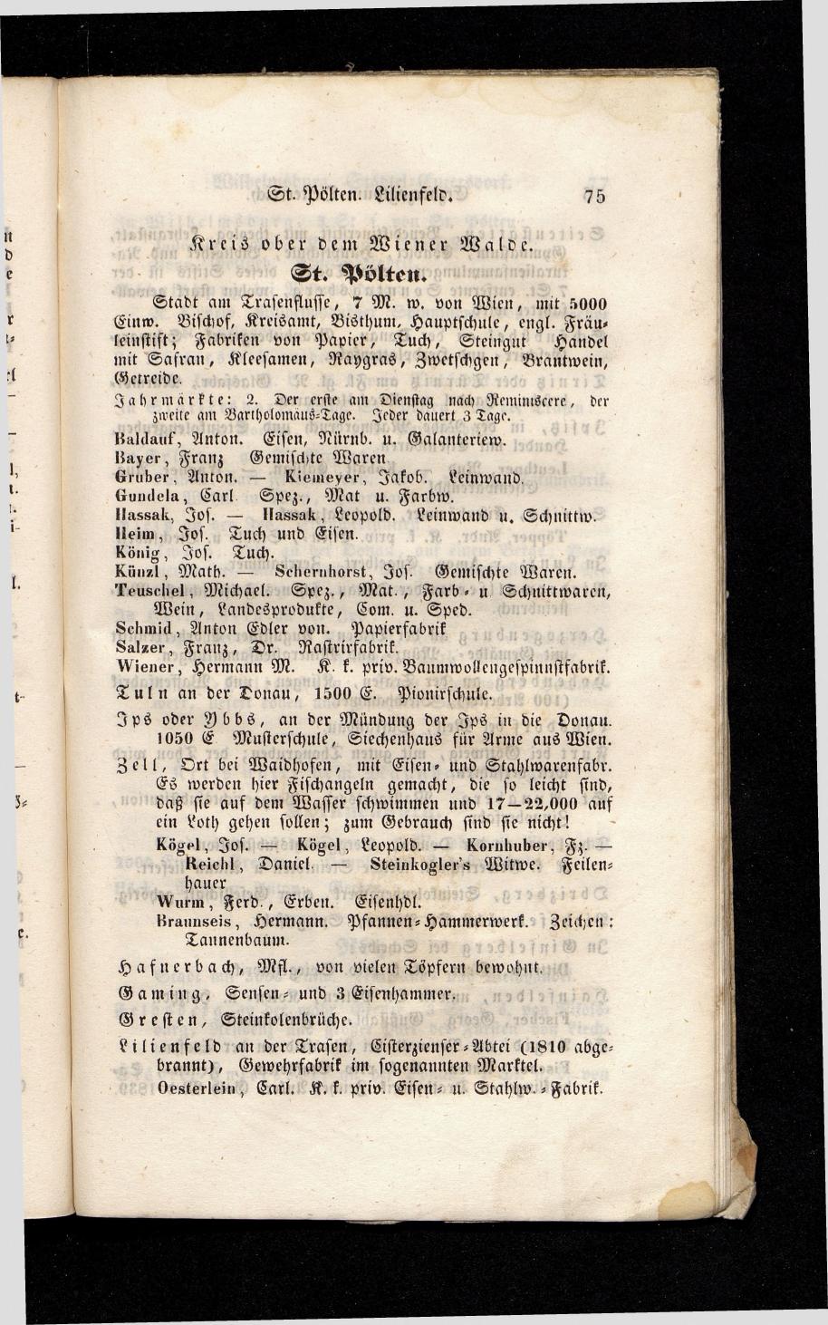 Grosses Adressbuch der Kaufleute. No. 13. Oesterreich ober u. unter der Enns 1844 - Seite 79