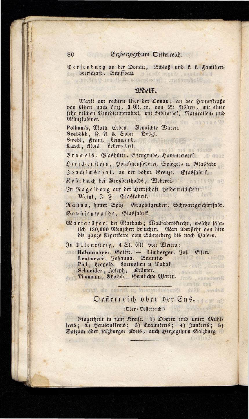 Grosses Adressbuch der Kaufleute. No. 13. Oesterreich ober u. unter der Enns 1844 - Seite 84