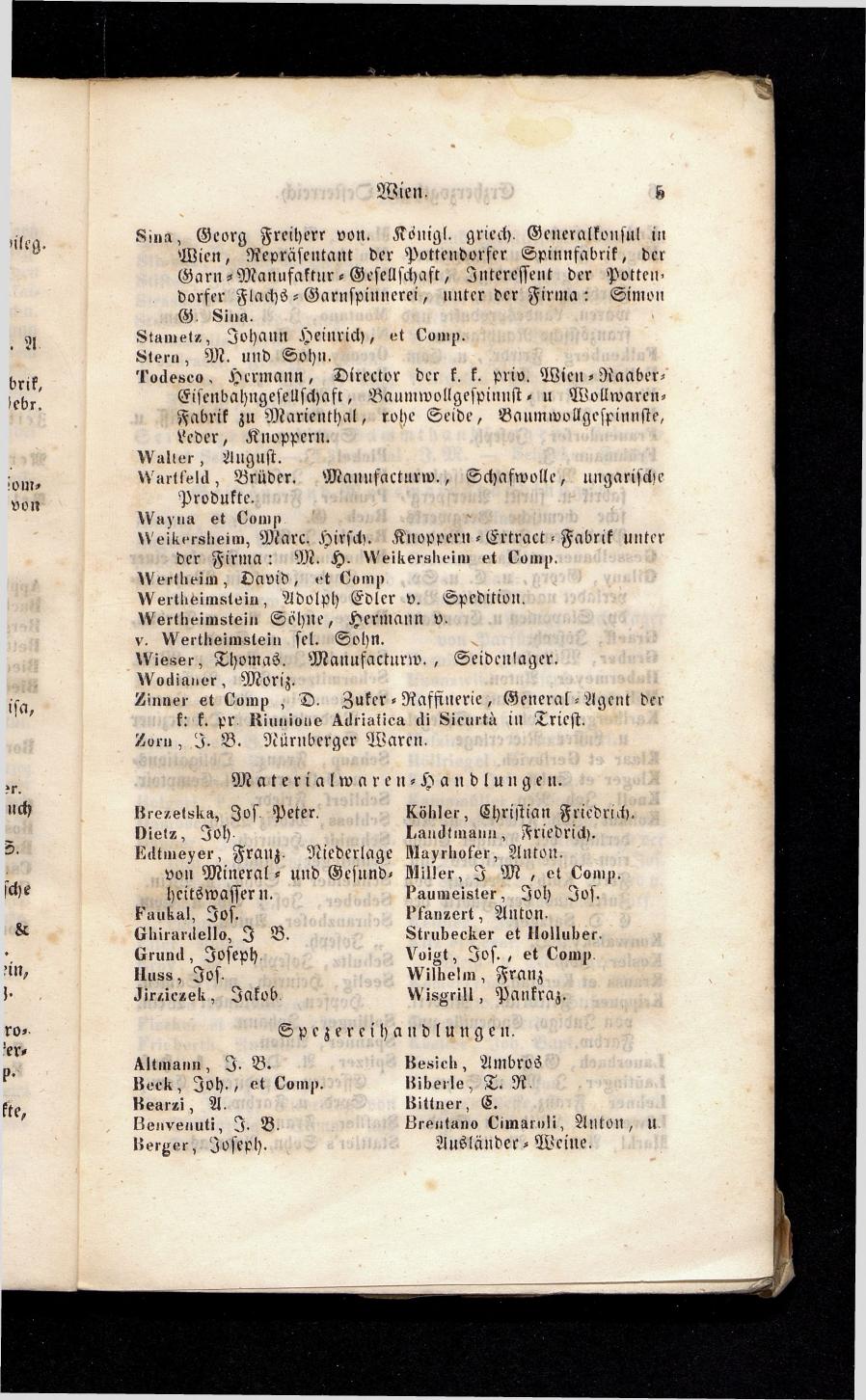 Grosses Adressbuch der Kaufleute. No. 13. Oesterreich ober u. unter der Enns 1844 - Seite 9