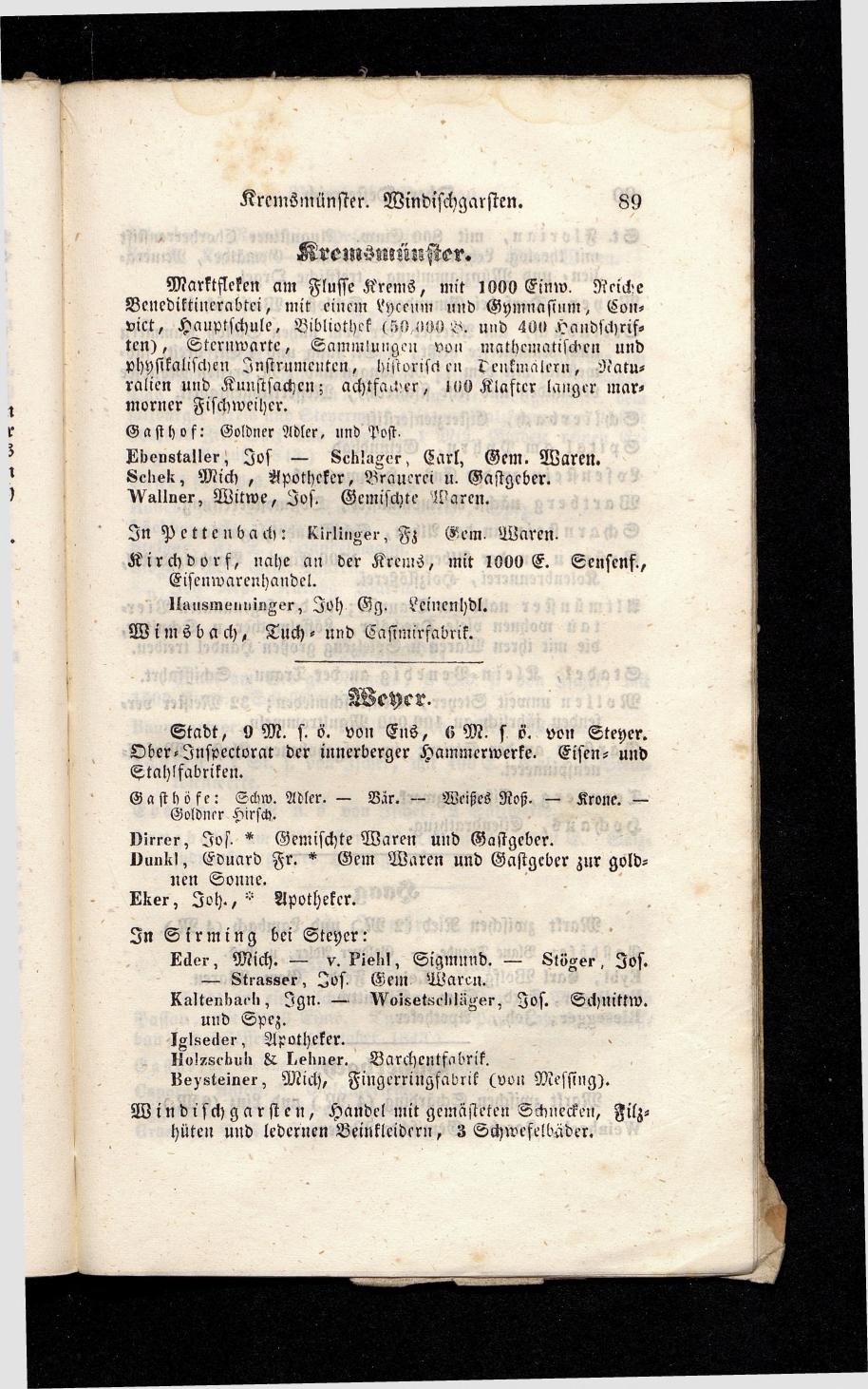 Grosses Adressbuch der Kaufleute. No. 13. Oesterreich ober u. unter der Enns 1844 - Seite 93