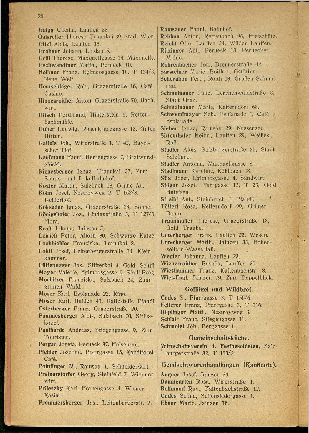Handels- und Gewerbe-Adressbuch nebst Häuser-Verzeichnis der Kurortsgemeinde Bad Ischl 1925 - Seite 32