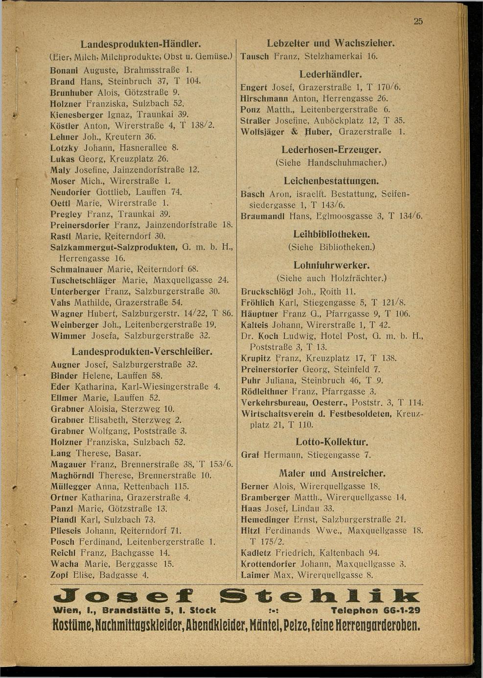 Handels- und Gewerbe-Adressbuch nebst Häuser-Verzeichnis der Kurortsgemeinde Bad Ischl 1925 - Seite 37