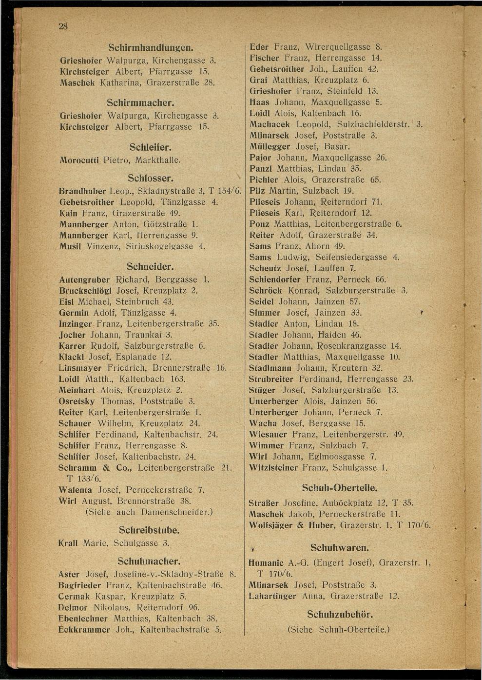 Handels- und Gewerbe-Adressbuch nebst Häuser-Verzeichnis der Kurortsgemeinde Bad Ischl 1925 - Seite 40