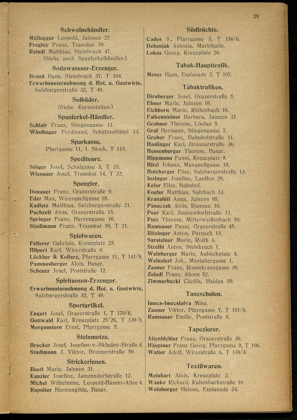 Handels- und Gewerbe-Adressbuch nebst Häuser-Verzeichnis der Kurortsgemeinde Bad Ischl 1925 - Seite 41
