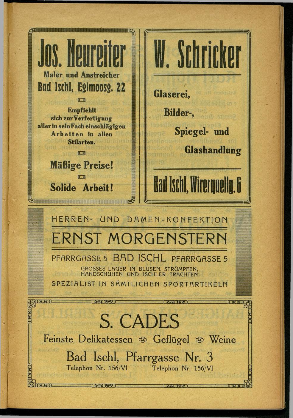 Handels- und Gewerbe-Adressbuch nebst Häuser-Verzeichnis der Kurortsgemeinde Bad Ischl 1925 - Seite 47