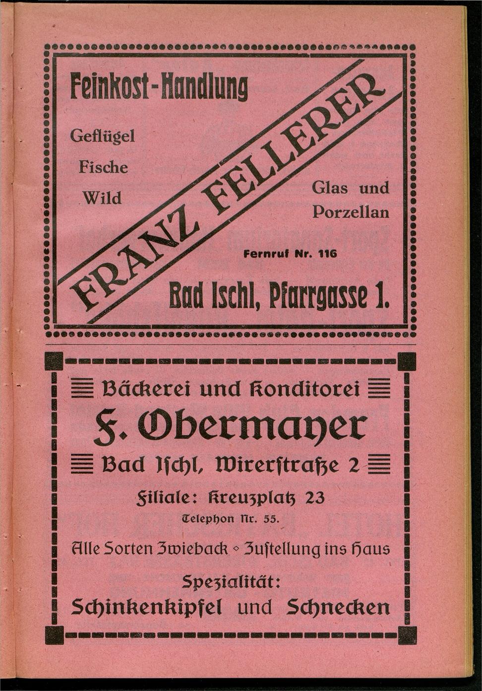 Handels- und Gewerbe-Adressbuch nebst Häuser-Verzeichnis der Kurortsgemeinde Bad Ischl 1925 - Seite 75