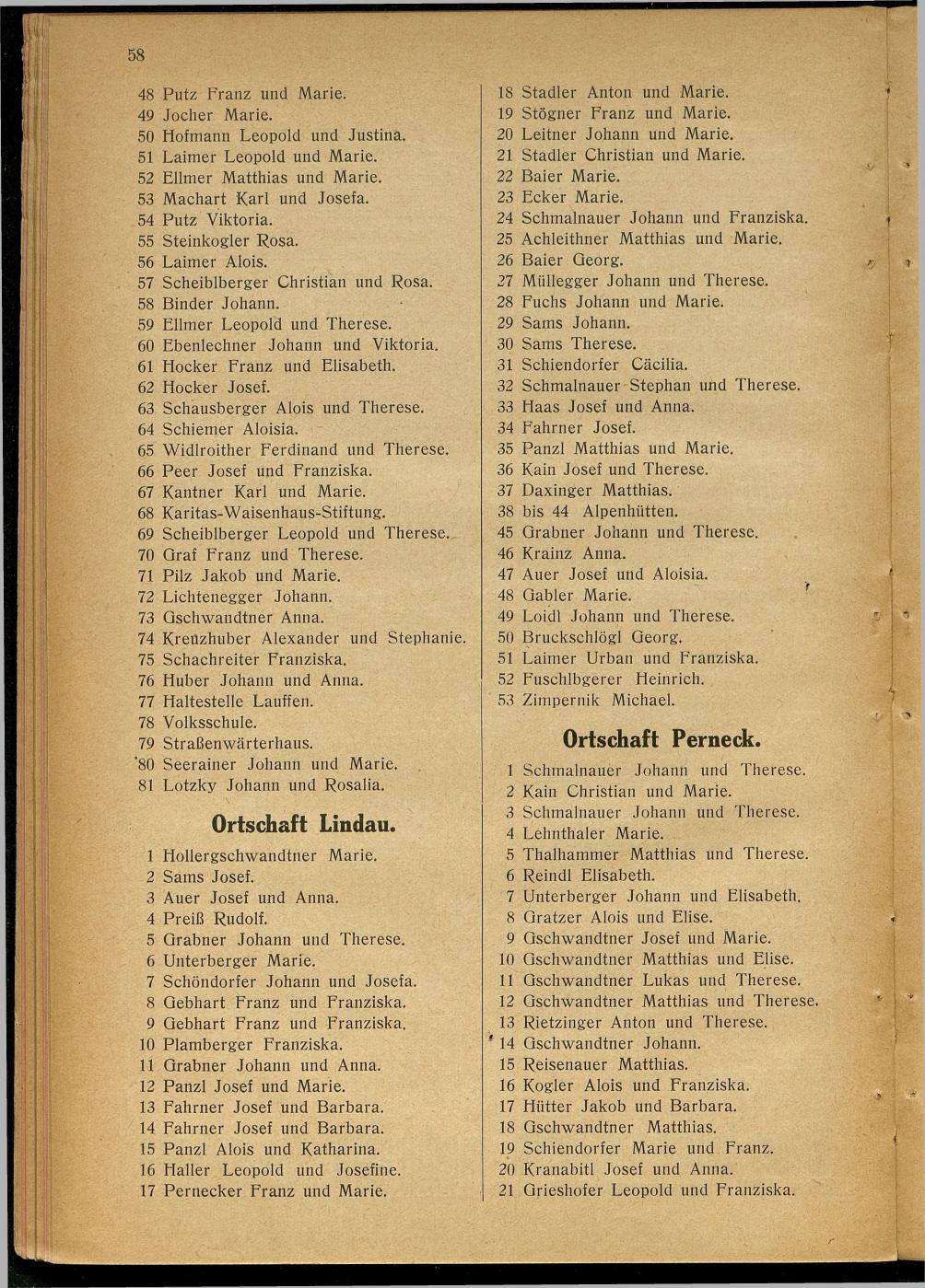 Handels- und Gewerbe-Adressbuch nebst Häuser-Verzeichnis der Kurortsgemeinde Bad Ischl 1925 - Seite 86