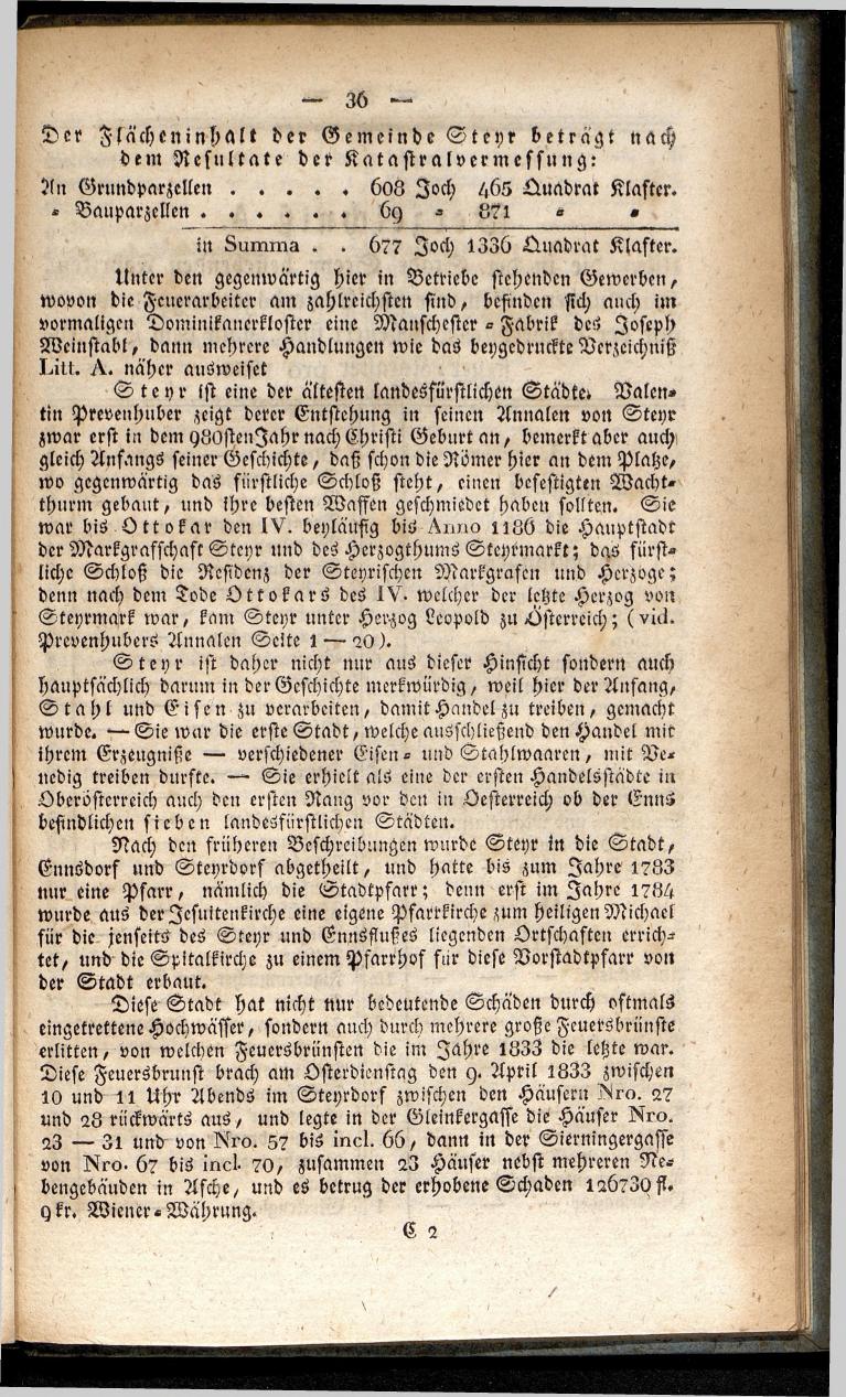 Verzeichniß der in der k. k. Kreisstadt Steyr 1834. - Seite 39