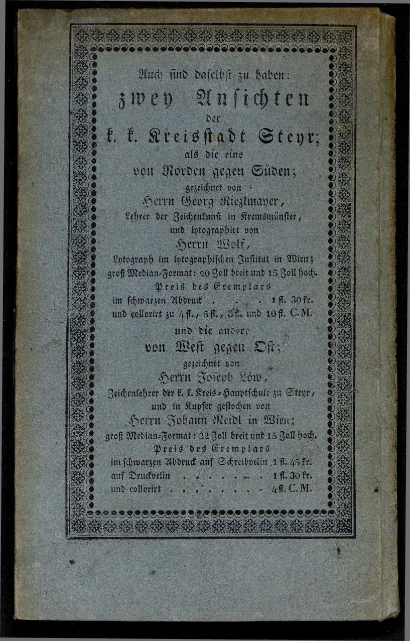 Verzeichniß der in der k. k. Kreisstadt Steyr 1834. - Seite 64