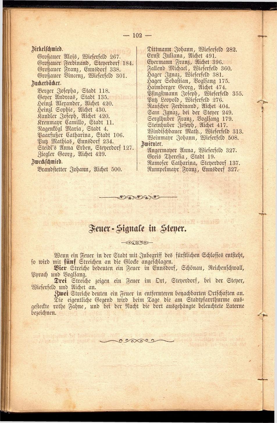 Stadt Steyer. Verzeichniss der Häuser und Besitzer 1866 - Seite 100