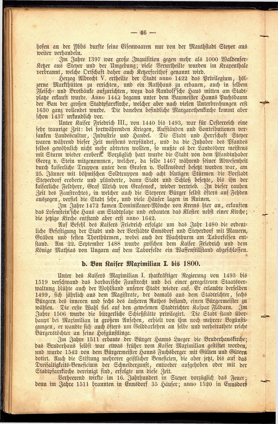 Stadt Steyer. Verzeichniss der Häuser und Besitzer 1866 - Seite 48
