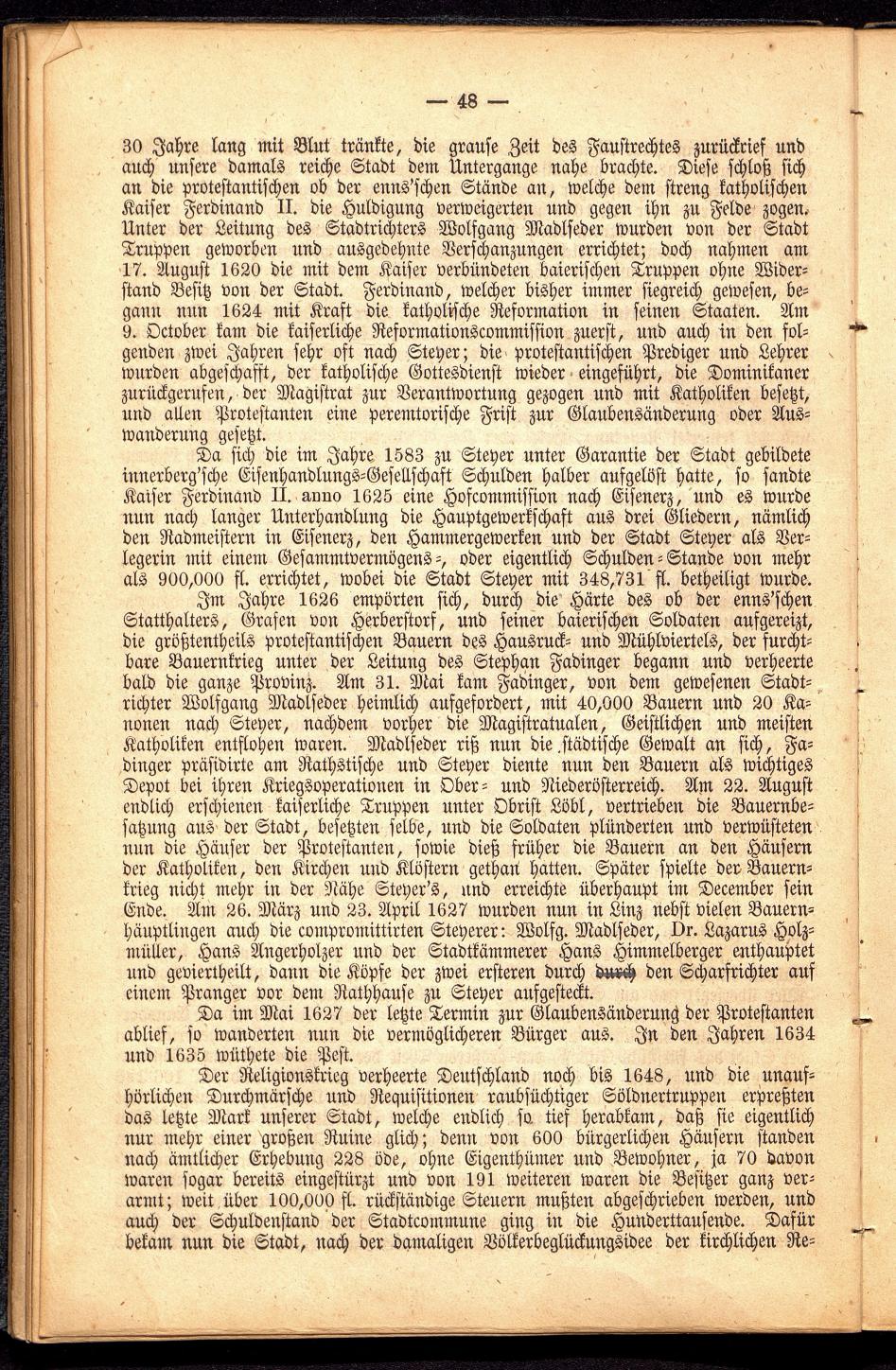 Stadt Steyer. Verzeichniss der Häuser und Besitzer 1866 - Seite 50