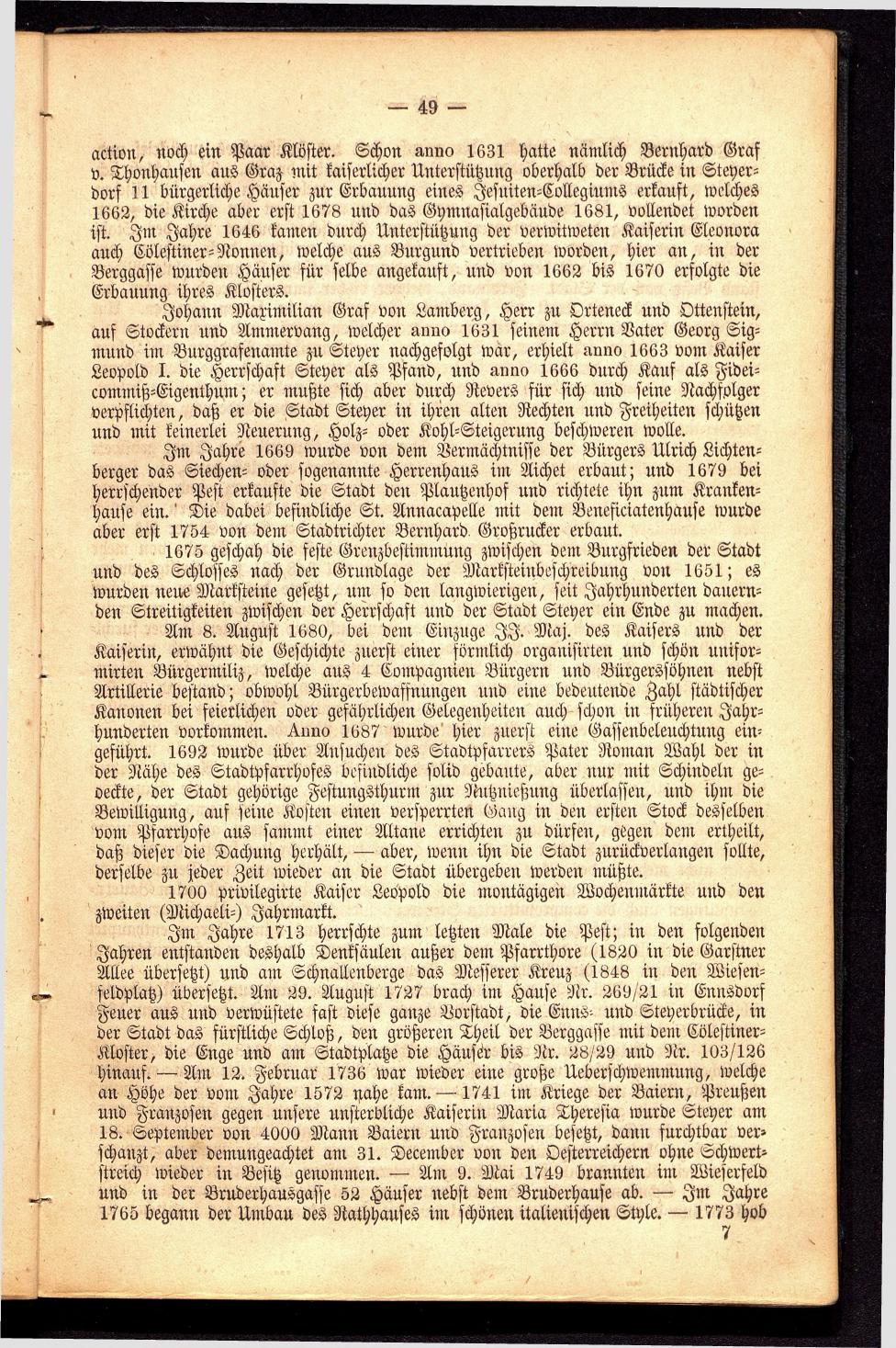 Stadt Steyer. Verzeichniss der Häuser und Besitzer 1866 - Seite 51