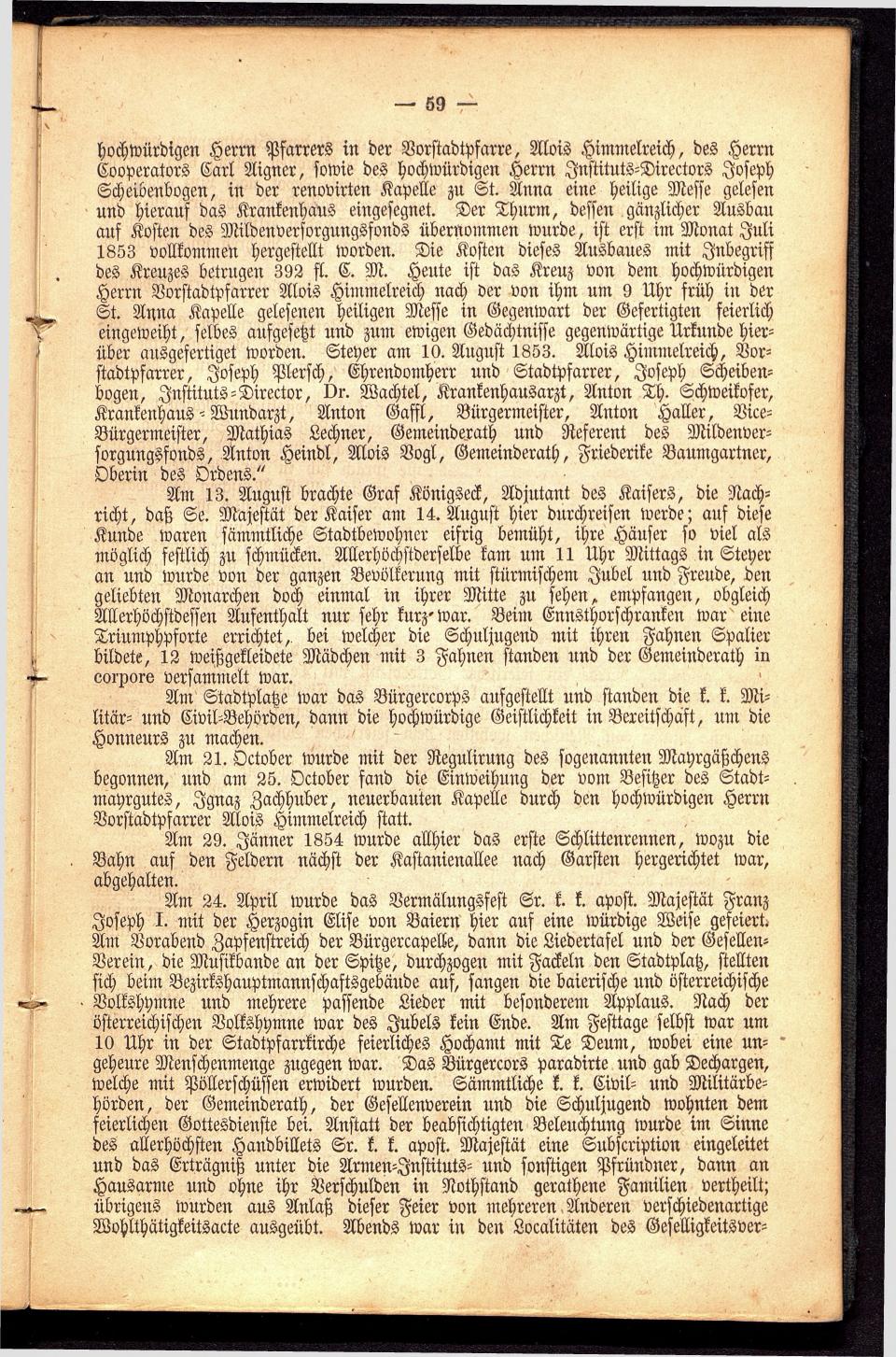 Stadt Steyer. Verzeichniss der Häuser und Besitzer 1866 - Seite 61
