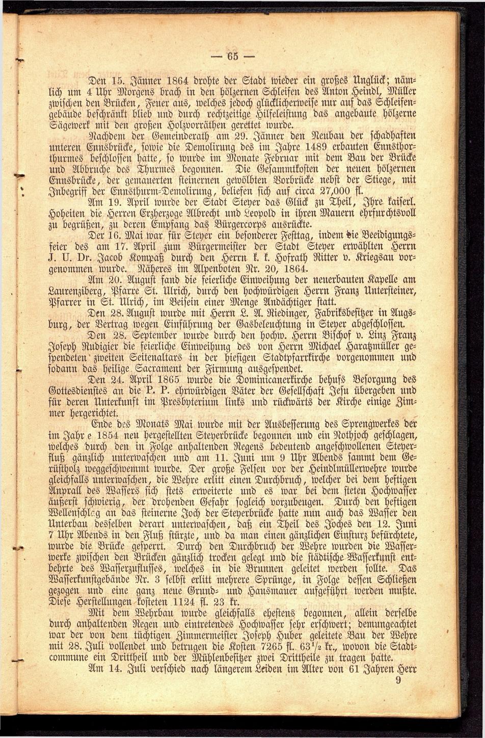 Stadt Steyer. Verzeichniss der Häuser und Besitzer 1866 - Seite 67