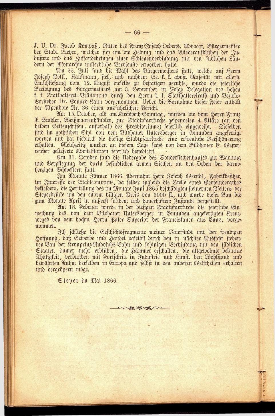 Stadt Steyer. Verzeichniss der Häuser und Besitzer 1866 - Seite 68