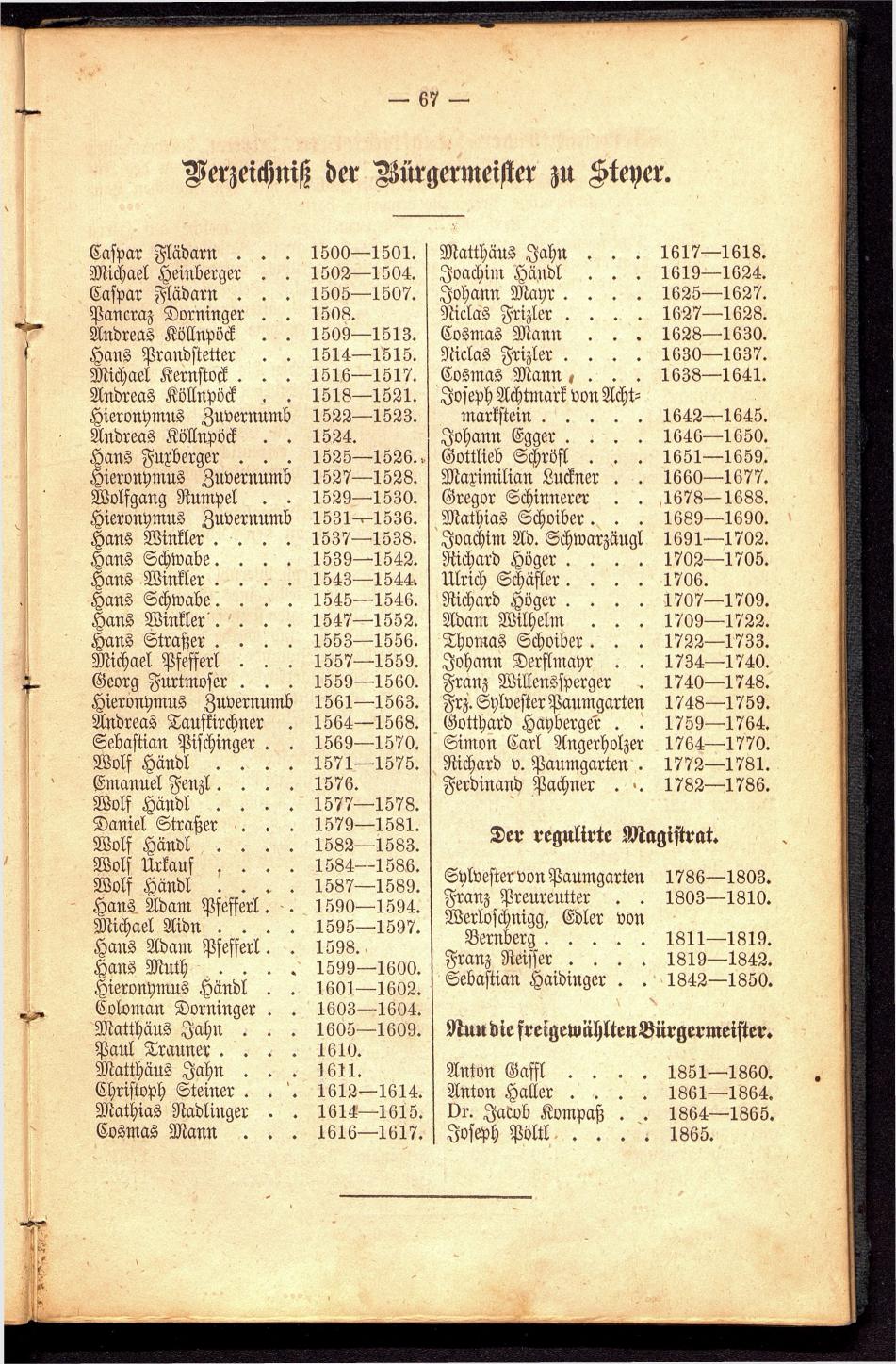 Stadt Steyer. Verzeichniss der Häuser und Besitzer 1866 - Seite 69