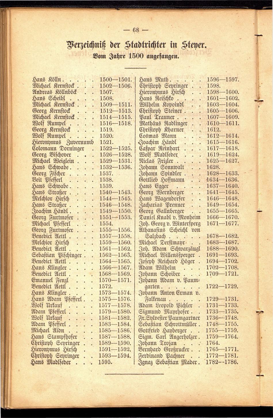 Stadt Steyer. Verzeichniss der Häuser und Besitzer 1866 - Seite 70
