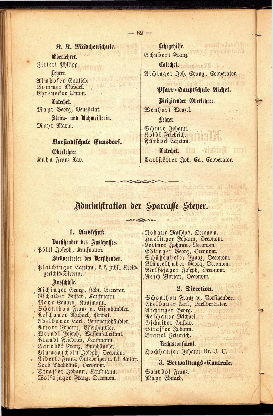 Stadt Steyer. Verzeichniss der Häuser und Besitzer 1866 - Seite 80