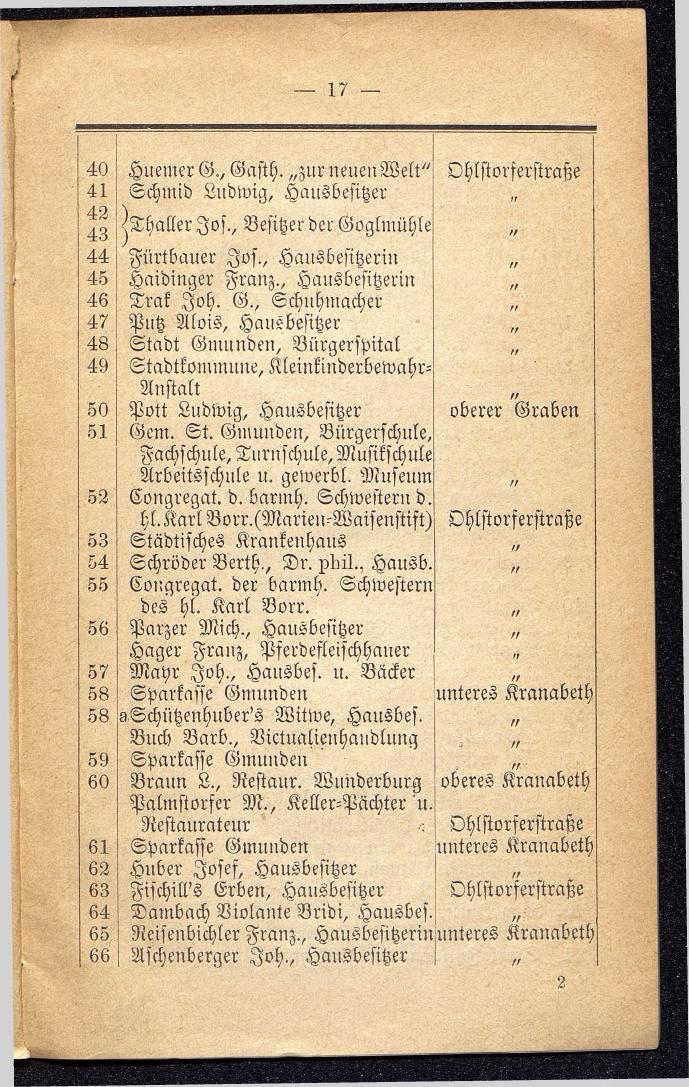 Häuser-Verzeichniß und Adressen-Buch von Gmunden 1885 - Seite 21
