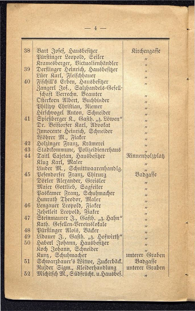 Häuser-Verzeichniß und Adressen-Buch von Gmunden 1885 - Seite 8