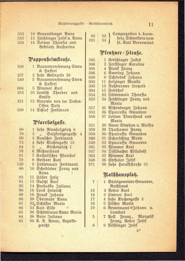 Häuser-Verzeichnis der Stadt Gmunden 1899 - Seite 13