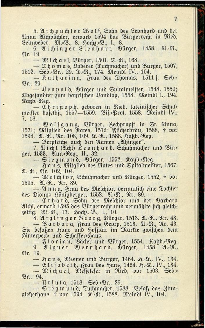 Bürgerbuch des Marktes Ried im Innkreis (Bis 1600) - Seite 15