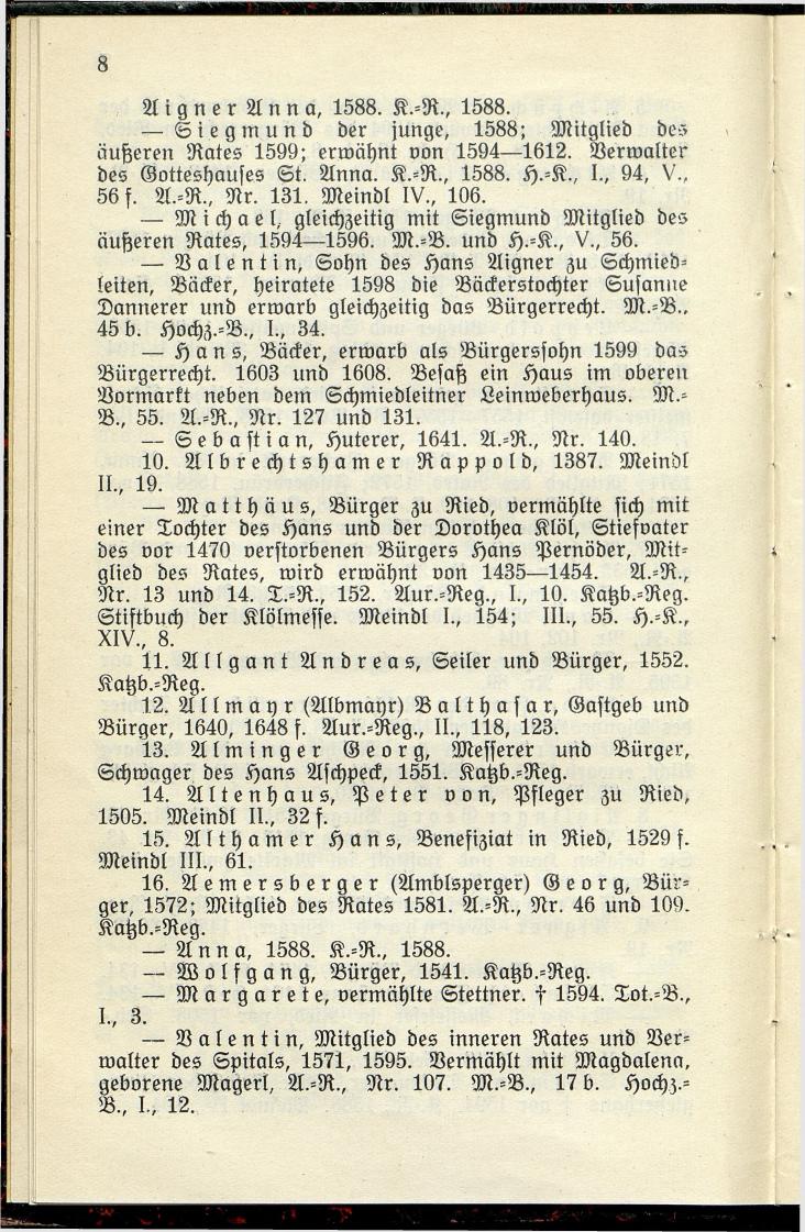 Bürgerbuch des Marktes Ried im Innkreis (Bis 1600) - Seite 16