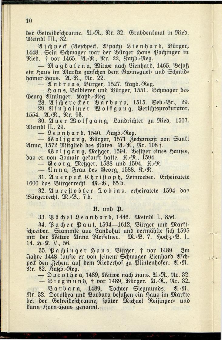 Bürgerbuch des Marktes Ried im Innkreis (Bis 1600) - Seite 18