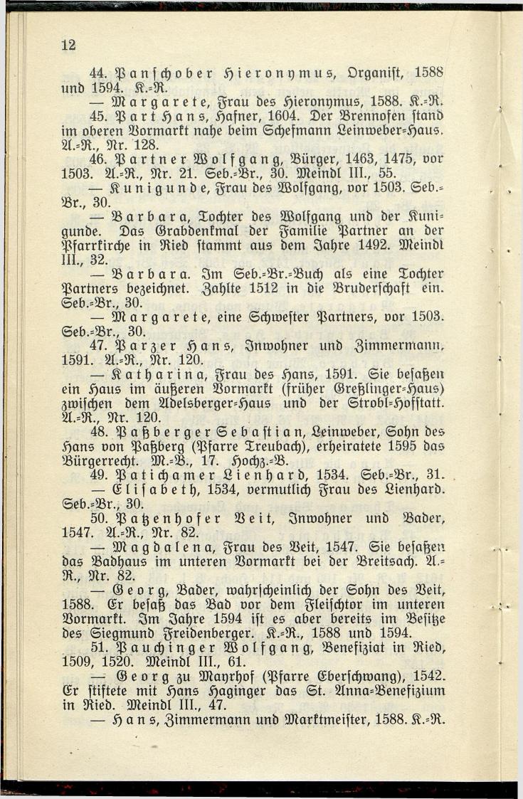 Bürgerbuch des Marktes Ried im Innkreis (Bis 1600) - Seite 20