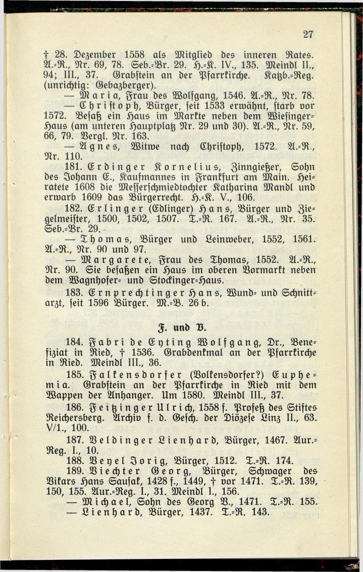 Bürgerbuch des Marktes Ried im Innkreis (Bis 1600) - Seite 35
