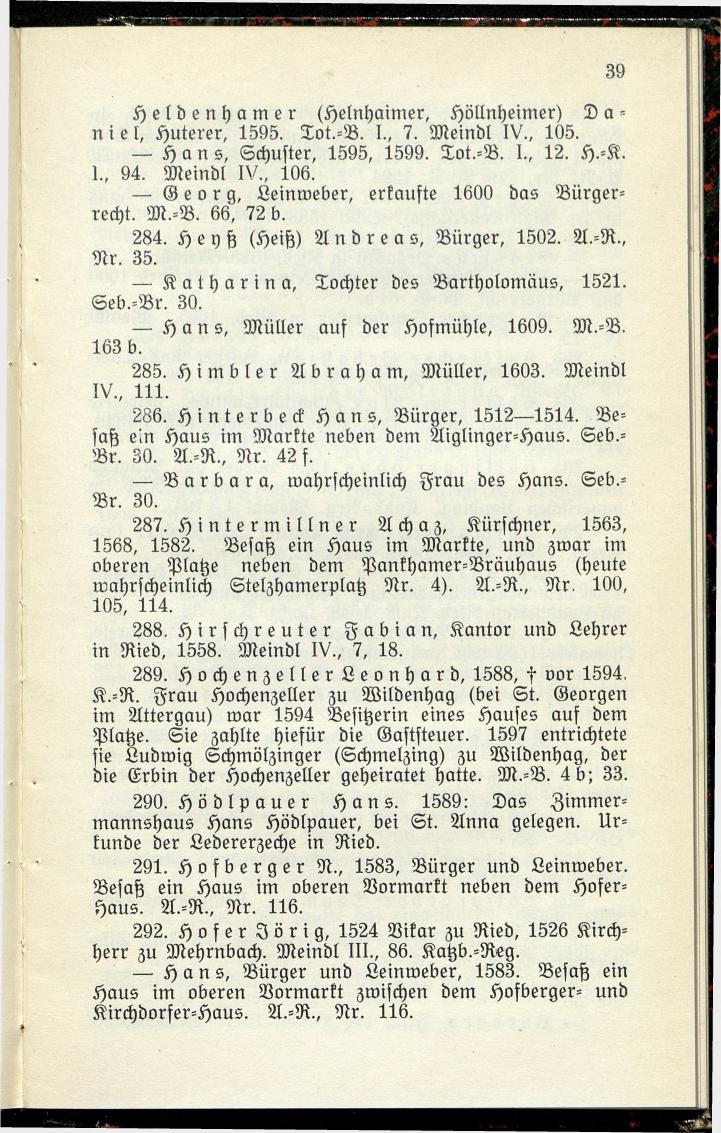 Bürgerbuch des Marktes Ried im Innkreis (Bis 1600) - Seite 47