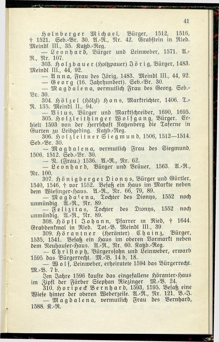 Bürgerbuch des Marktes Ried im Innkreis (Bis 1600) - Seite 49