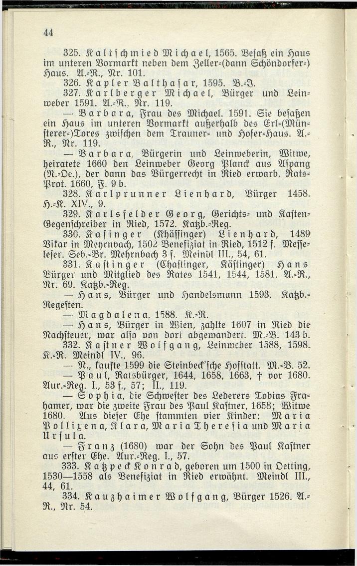 Bürgerbuch des Marktes Ried im Innkreis (Bis 1600) - Seite 52