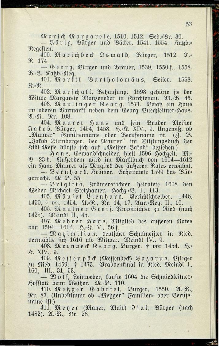 Bürgerbuch des Marktes Ried im Innkreis (Bis 1600) - Seite 61