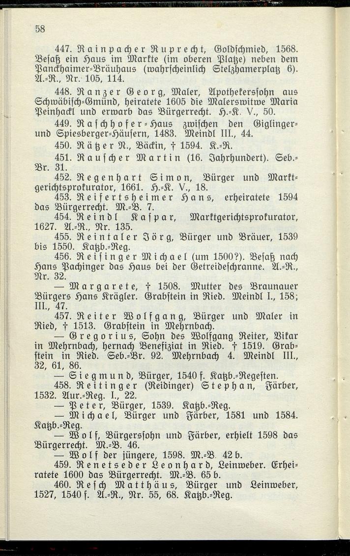 Bürgerbuch des Marktes Ried im Innkreis (Bis 1600) - Seite 66