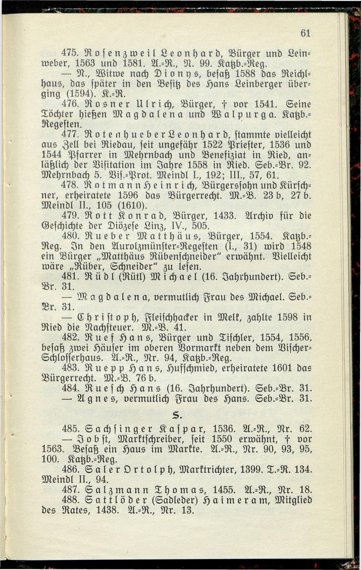 Bürgerbuch des Marktes Ried im Innkreis (Bis 1600) - Seite 69