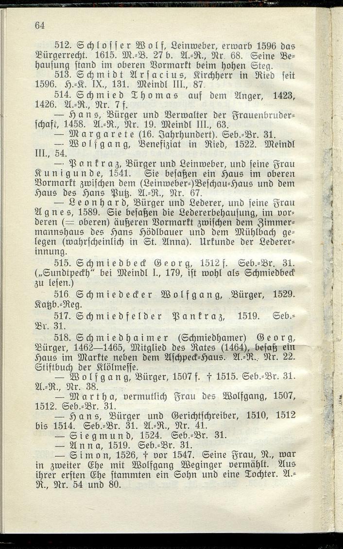 Bürgerbuch des Marktes Ried im Innkreis (Bis 1600) - Seite 72