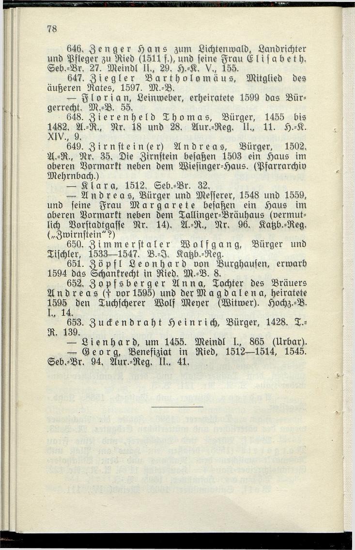 Bürgerbuch des Marktes Ried im Innkreis (Bis 1600) - Seite 86