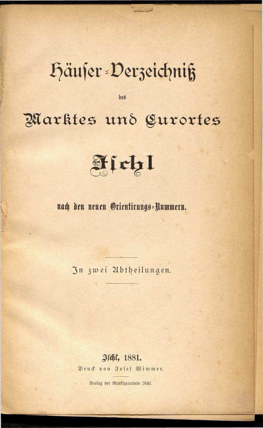 Häuser-Verzeichnis des Marktes und Kurortes Ischl nach den neuen Orientirungsnummern 1881 - Seite 3