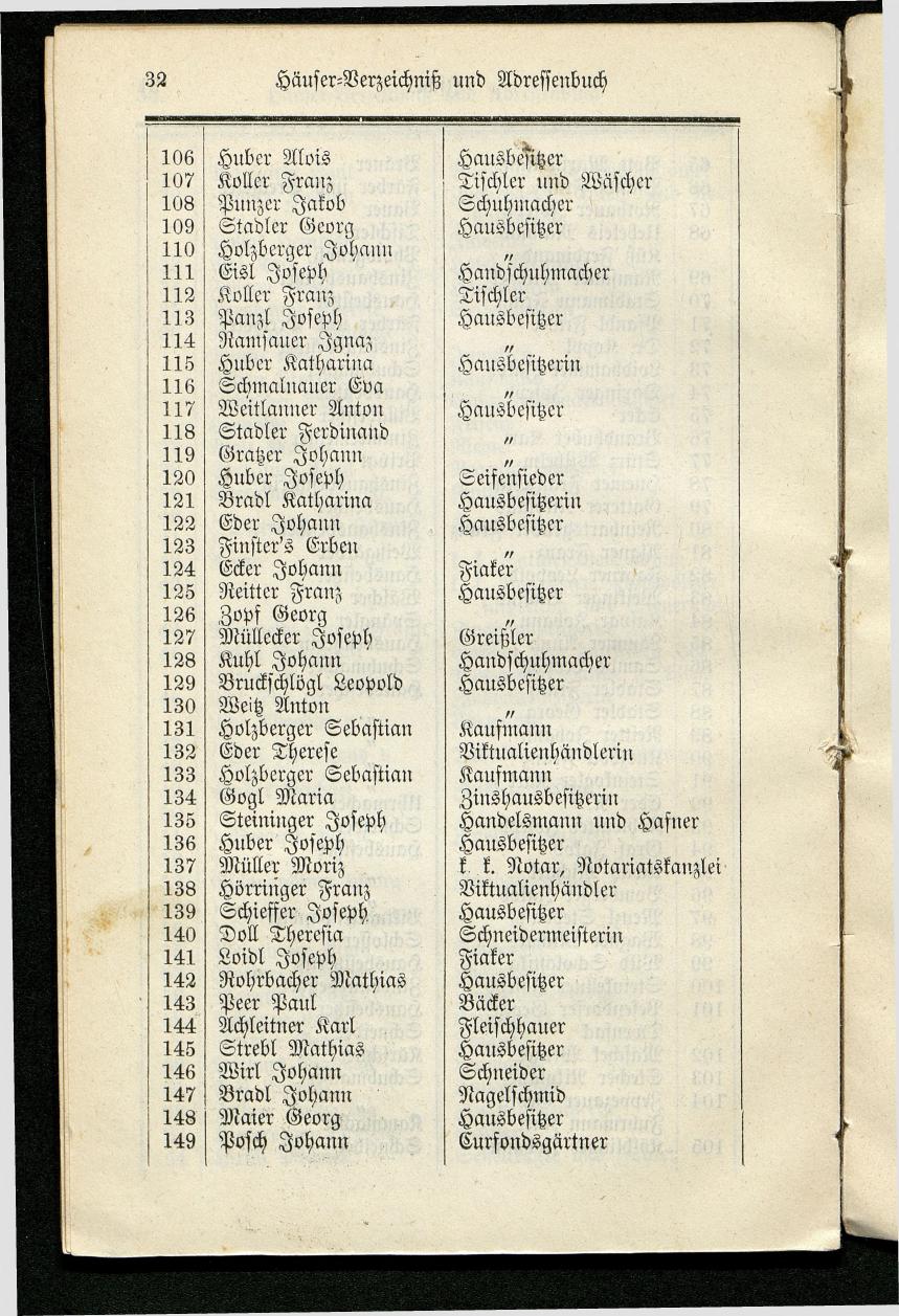 Adressenbuch der Curorte Gmunden, Ischl und Aussee. Ein Führer für Fremde und Einheimische 1873. - Seite 40