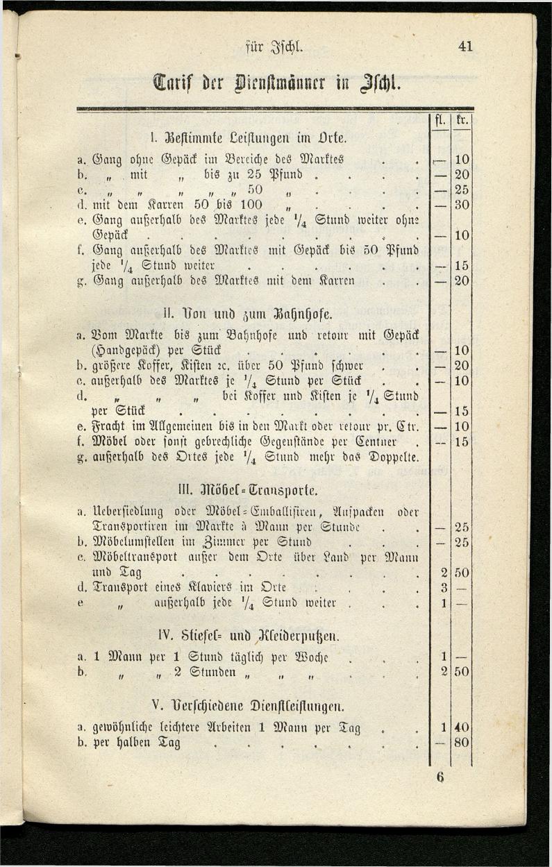 Adressenbuch der Curorte Gmunden, Ischl und Aussee. Ein Führer für Fremde und Einheimische 1873. - Seite 49