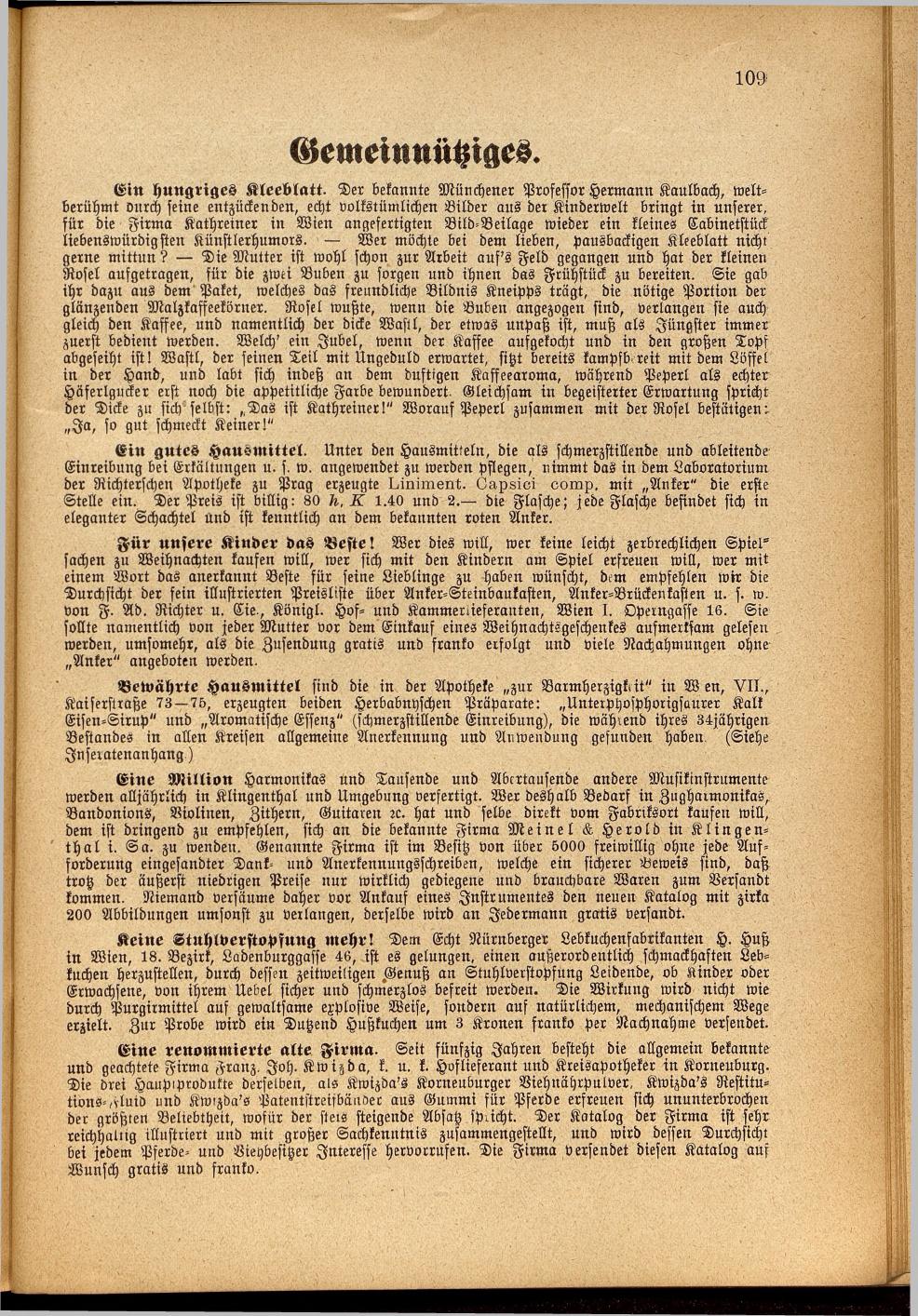 Illustrierter Braunauer-Kalender für das Jahr 1904 - Page 113