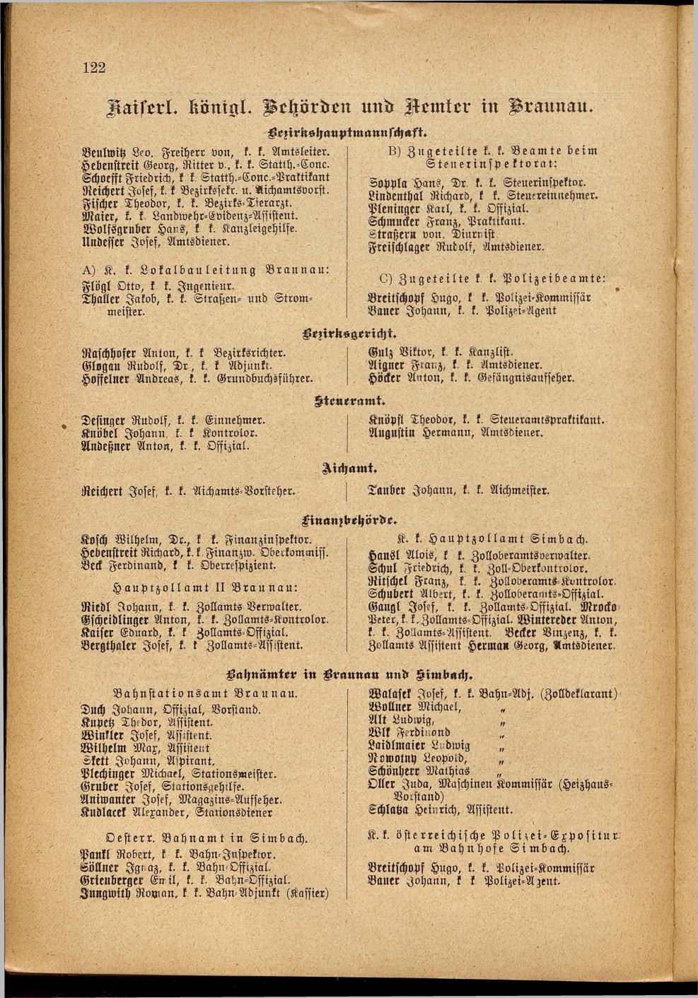 Illustrierter Braunauer-Kalender für das Jahr 1904 - Page 126